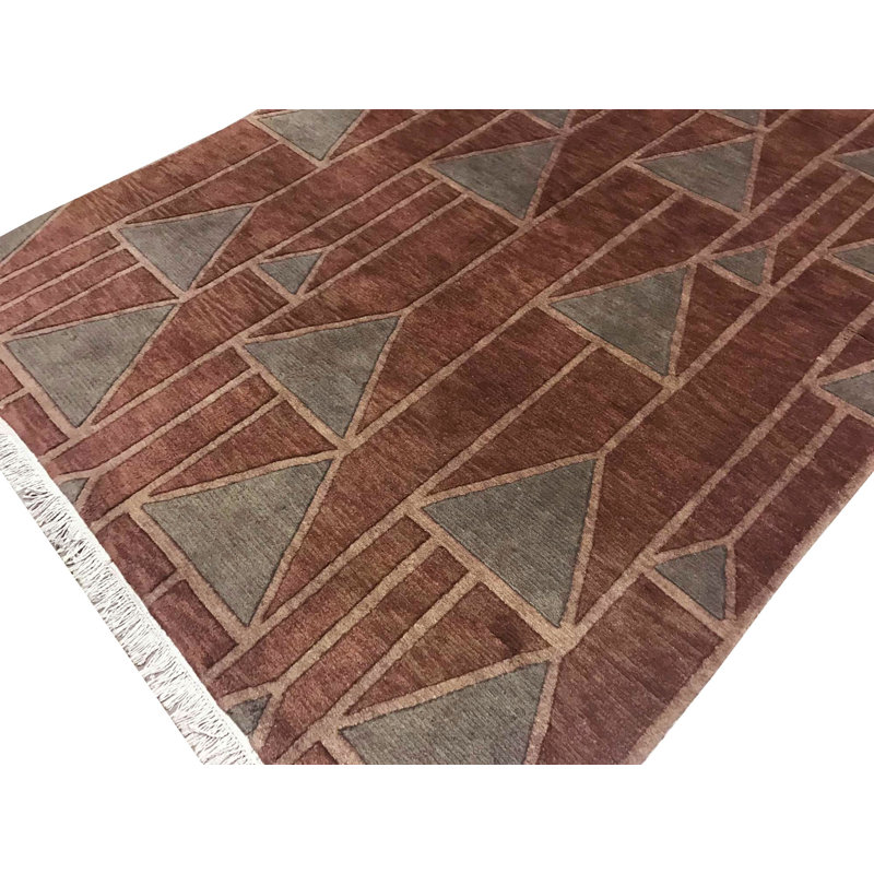 Hand-Knotted High-Quality Brown Area Rug