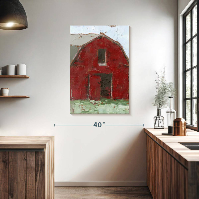 Lilie Big Red Barn I, H 39 po x l 26 po