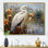 Héron pêche blanc, héron, art mural