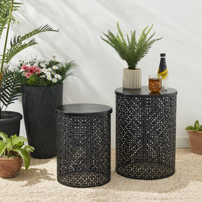 Zanesfield 2-Piece Iron Garden Stool or Garden Stool by Red Barrel Studio