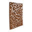 Décoration murale géométrique brune en bois de manguier