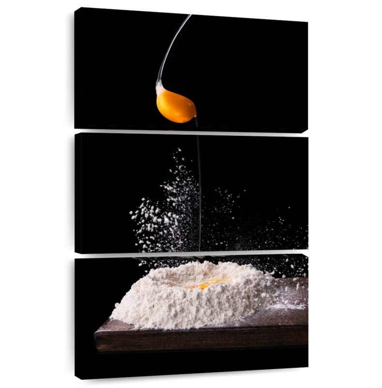 Senne Putting Egg In Flour, 38" H x 24" W