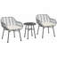 Outsunny PE Rattan Wicker 3 Piece Patio Set