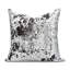 Housse de coussin en argent écrasé