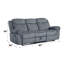 Canapé inclinable en velours gris Zubaida-112952915