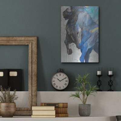 Art mural luxueux en métal «Majestic Valor» par Albena Hristova, 12 po x 16 po