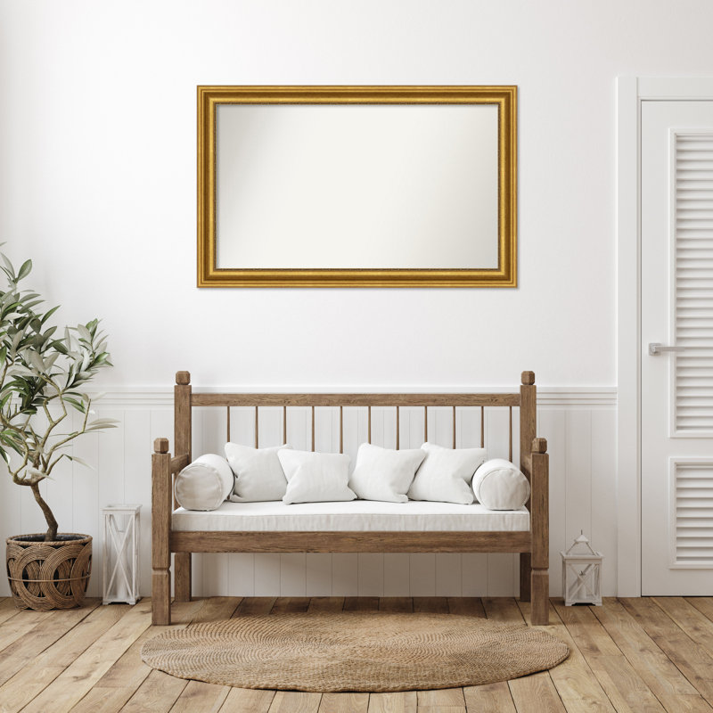 Miroir de salle de bain Jashawna, 32,75 po x 51,75 po, Doré