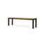 Banc en bois d'acacia moderne Lindsey avec base en métal