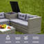 Ensemble de canapé 4 pièces avec boîte de rangement gris