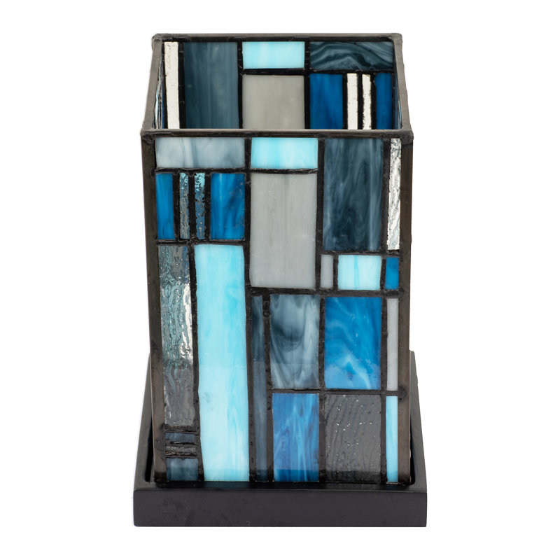 Metal Table Lamp, Blue