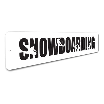 Snowboarding Aluminum Sign