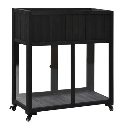 TOPMAX Patio 35.4''X17.7''X37.4'' Mini Wood Cold Frame