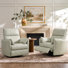 Fauteuil inclinable électrique en cuir véritable avec charge USB Canton