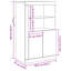 Side Cabinet with LED Lights Storage Sideboard Cupboard Engineered Wood-809231095