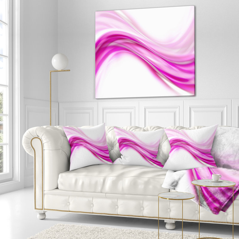  Coussin Abstract Waves, 16 po x 1 po, Carré