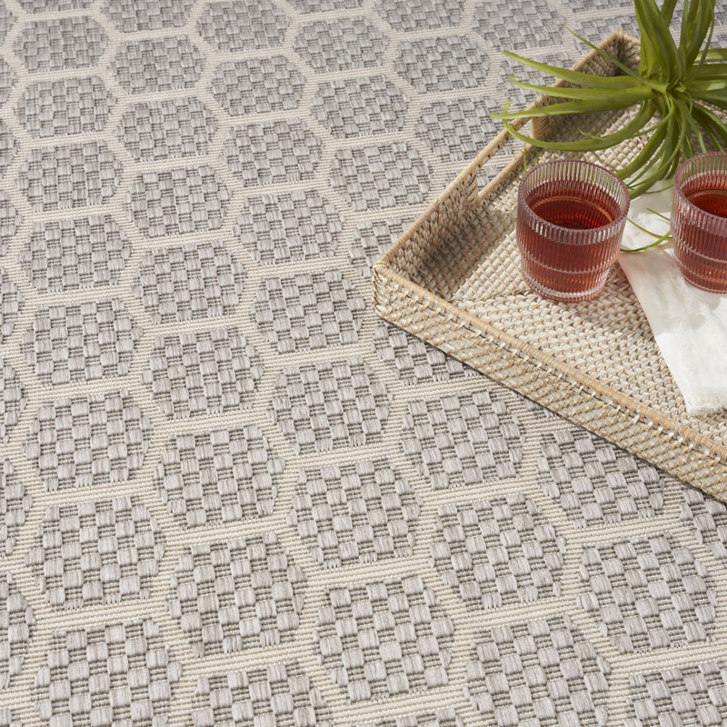 Kowtko Geometric Indoor/Outdoor Area Rug, Rectangle 8' x 10'