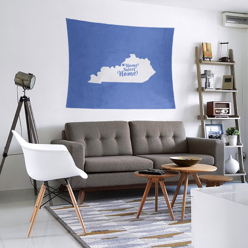 Tapisserie murale louisville doux pour la maison, H 88 po x l 104 po, Bleu