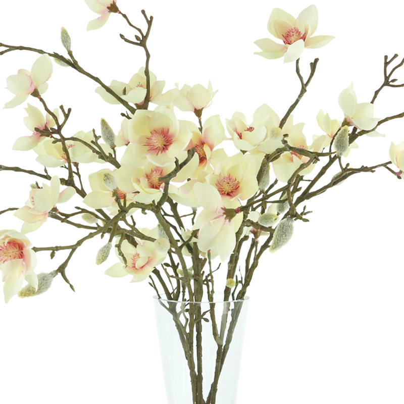 Butterfly Magnolias in Vase with Faux Water