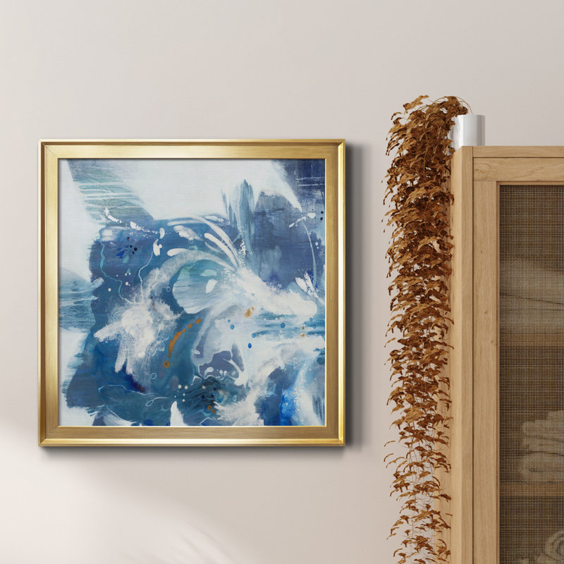 Blue Velveteen - Reproduction d'art sur toile encadrée, Cadre noir, H 17,5 po x l 17,5 po x P 1,5 po