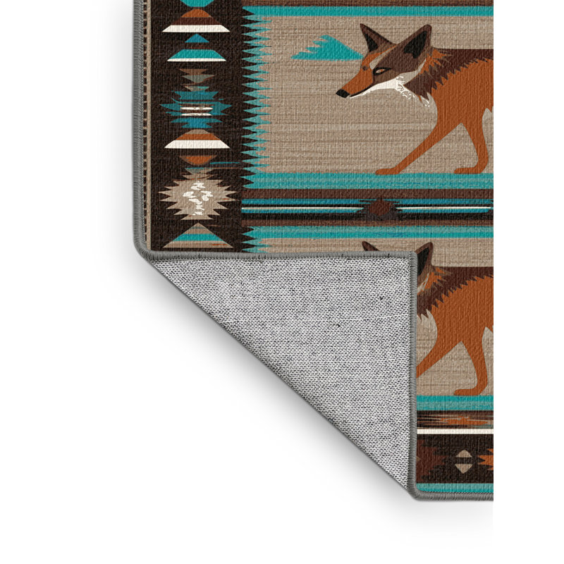 Tapis lavable de style tortue du sud-ouest, Rectangulaire 3 pi x 5 pi