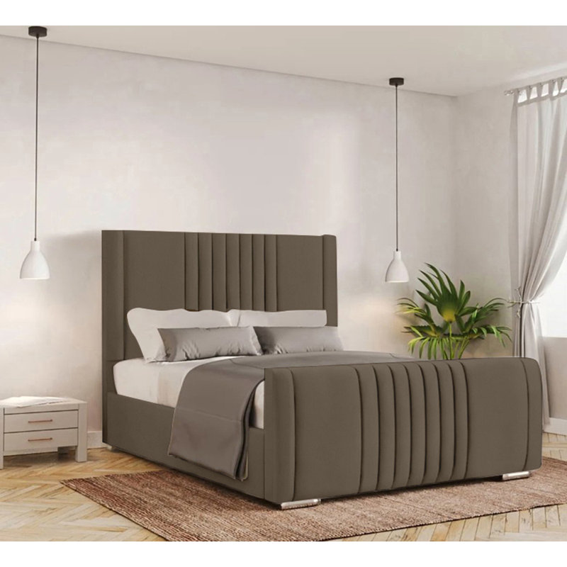 Ganador Upholstered Bed, Double (4'6), Mole