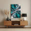 Digital Abstraction 30 Blue Metal Wall Art-1449963295