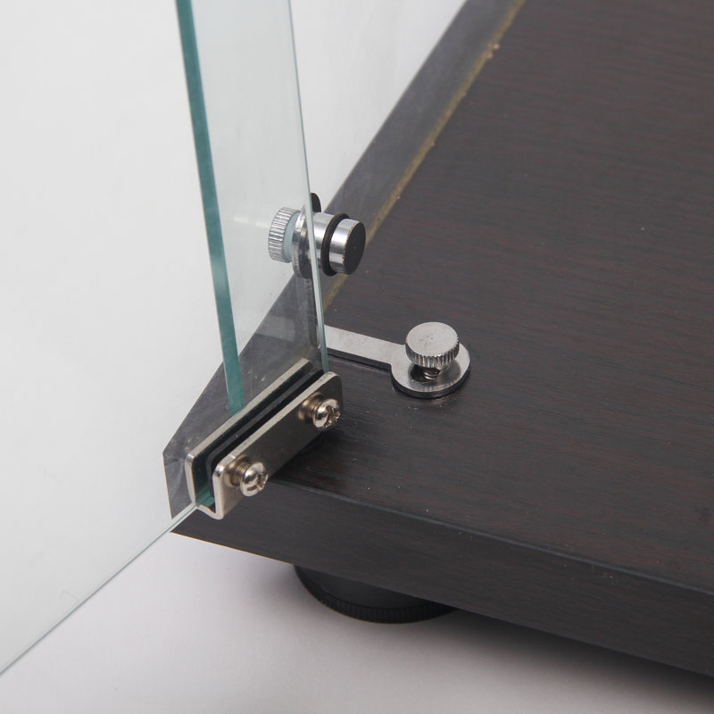 Vitrine à double porte vitrée avec 5 tablettes, vitrine, Noir, noir, noir, noir