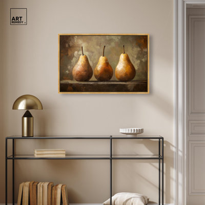Art mural ferme sur toile Pear Trio par Art Remedy