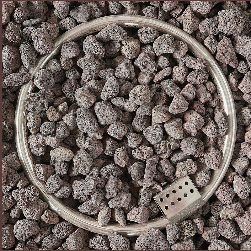 Square Iron Fire Pit - 50,000 Btu, Stone Gray