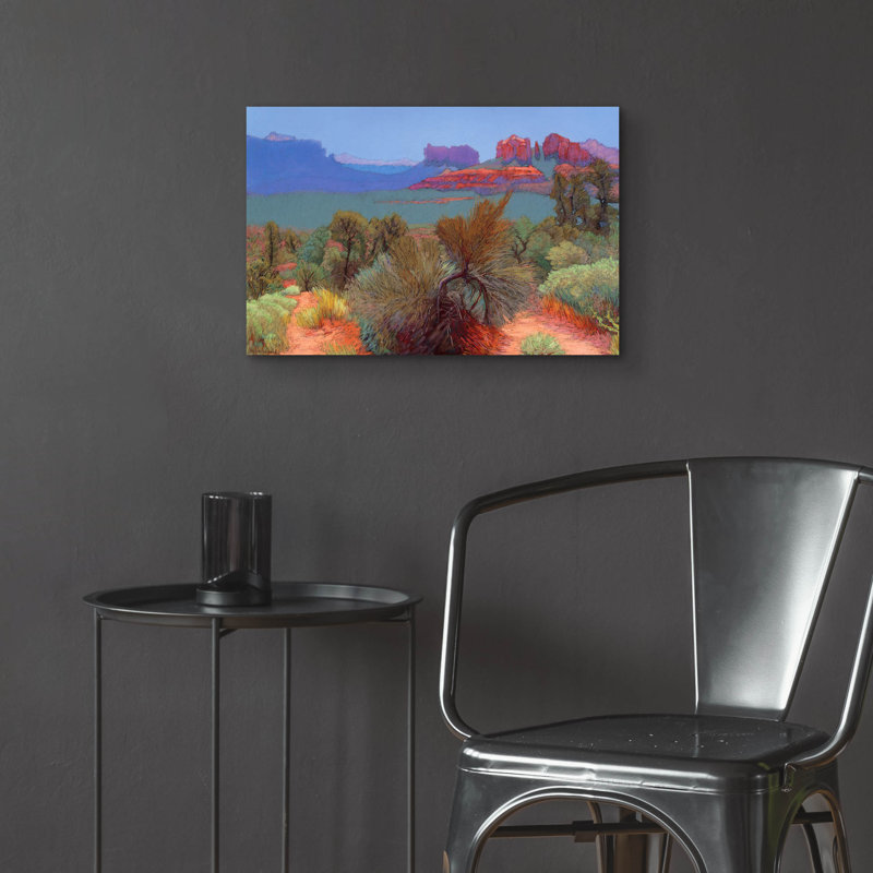 Red Barrel Studio® «High Desert» par Mary Silverwood, art mural en verre acrylique, ACR-41090, H 16 po x l 24 po x P 0,2 po