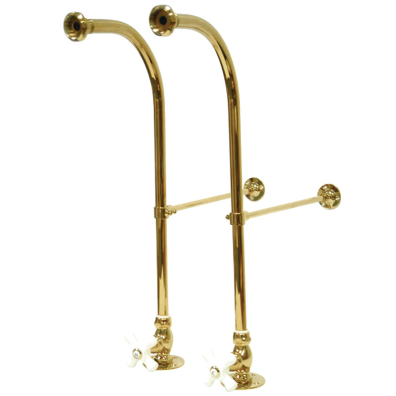 Vintage Freestanding Water Supply with Stop, Dark Bronze