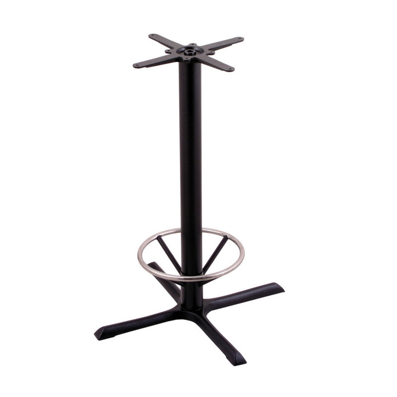 40 po de hauteur, base de table croisée avec anneau de pied
