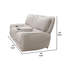 Causeuse inclinable électrique Pono, cuir grainé beige