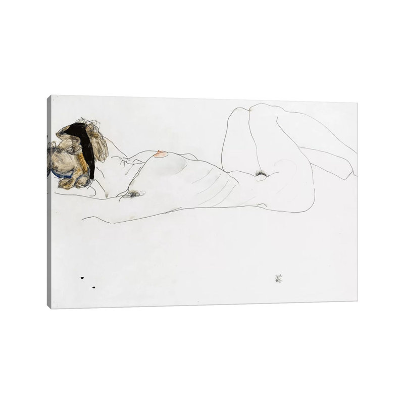 Reclining Female Nude, 1912 by Egon Schiele - Wrapped Canvas Gallery-Wrapped Canvas Giclée