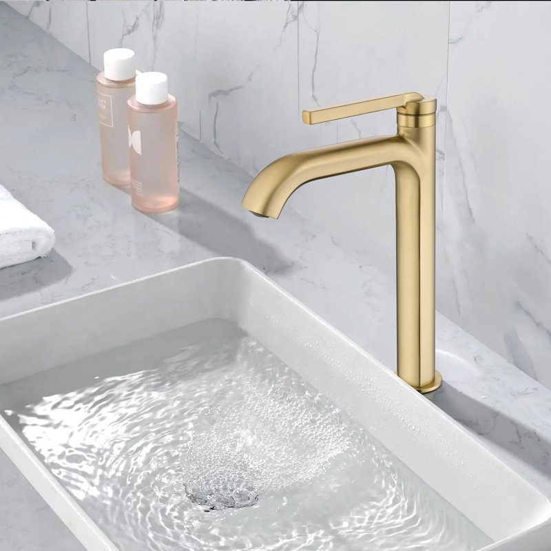 Single-handle Bathroom Faucet, Brushed Gold