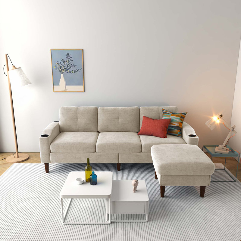 Convertible Combination Sofa Sofa L-Shaped Sofa, Beige
