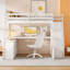 Lit mezzanine avec 7 tiroirs, 2 tablettes et un bureau-110899427