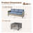 Allcot 76.56'' Wide  All-Weather Wicker Patio Sofa with Lighted Coffee Table and Cushions-1602357614
