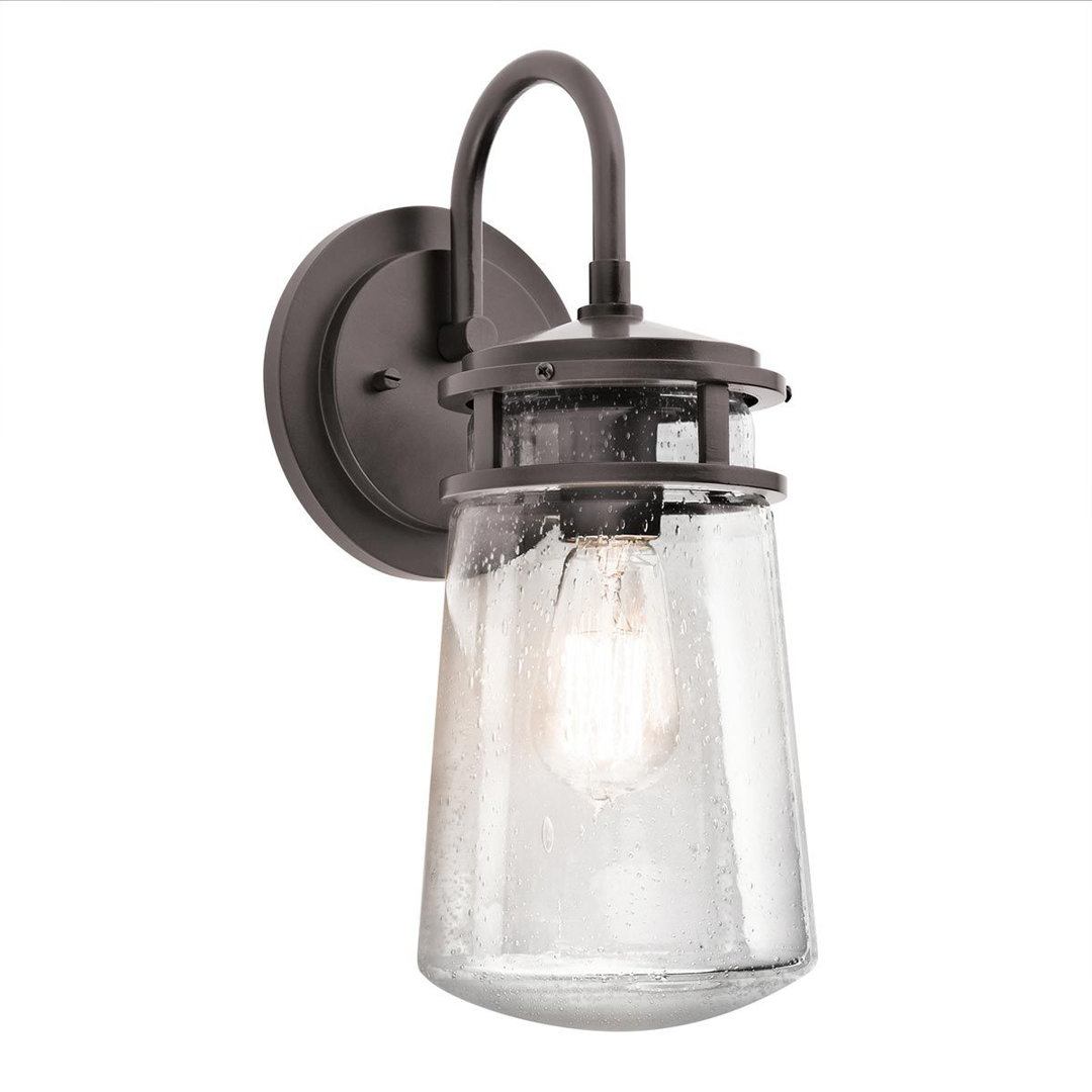 Jaylynn Seeded Glass Outdoor Wall Lantern