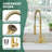 Pre-Rinse Spring Kitchen Faucet with Sprayer, Dual Spray Mode Commercial Kitchen Sink Faucets, Single Handle 304 Stainless Steel, Includes Deck Plate, Fits 1-Hole or 3-Hole Sinks, Brushed Gold-122877580
