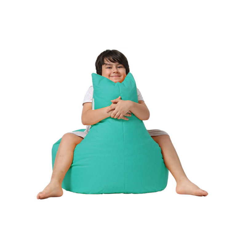 Polyester Outdoor Friendly Bean Bag Chair & Lounger, Turquoise 100% Polyester