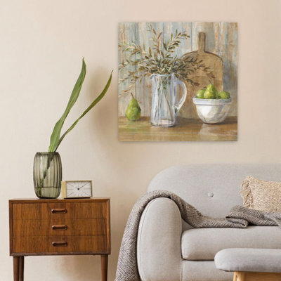 Contemporary Autumn Kitchen V2 Sq With Blue Bowl Art