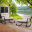 Chaise berçante d'extérieur à structure métallique-1878217105