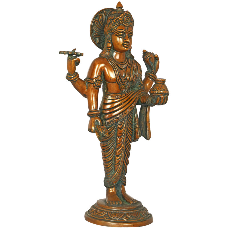 Figurine Dhanvantari - le médecin des dieux, Brun