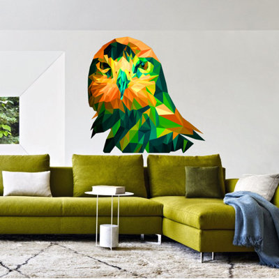 Adhésif décoratif polygonale hibou