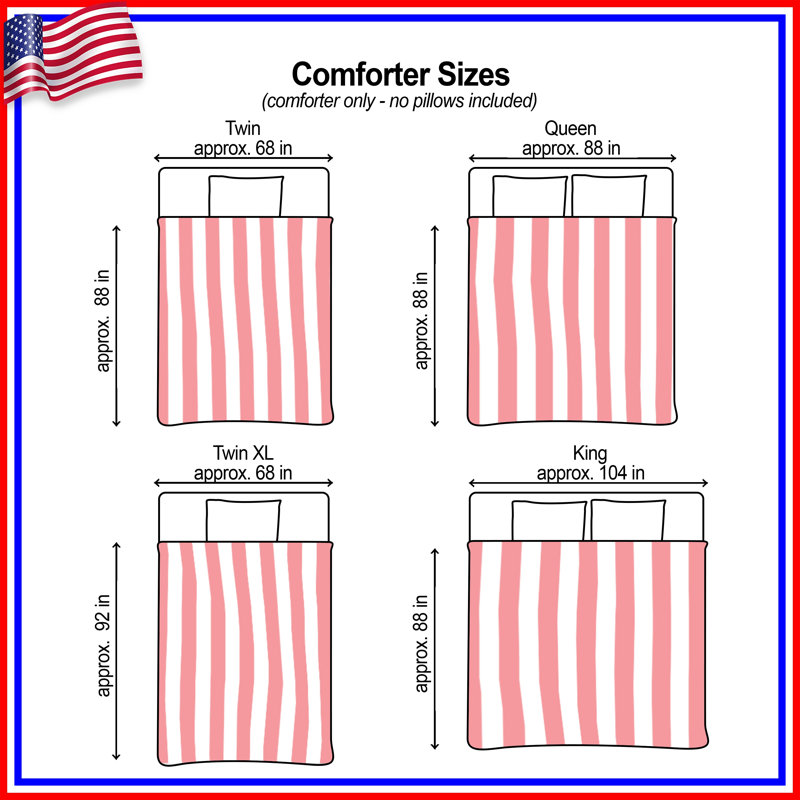 Pink Vertical Stripes Comforter, King