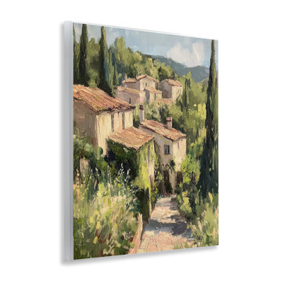 Plaque murale Expressionist Village Buildings, design par Petal Prints Design