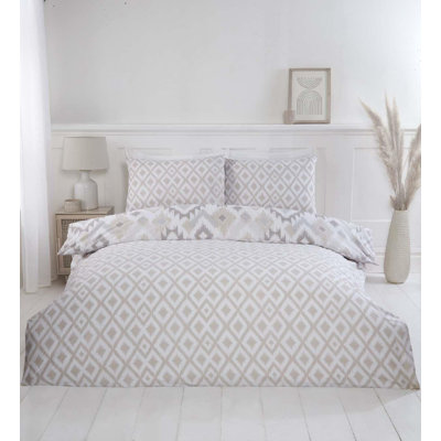Leoti Cotton Blend Ikat Duvet Cover Set with Pillowcases