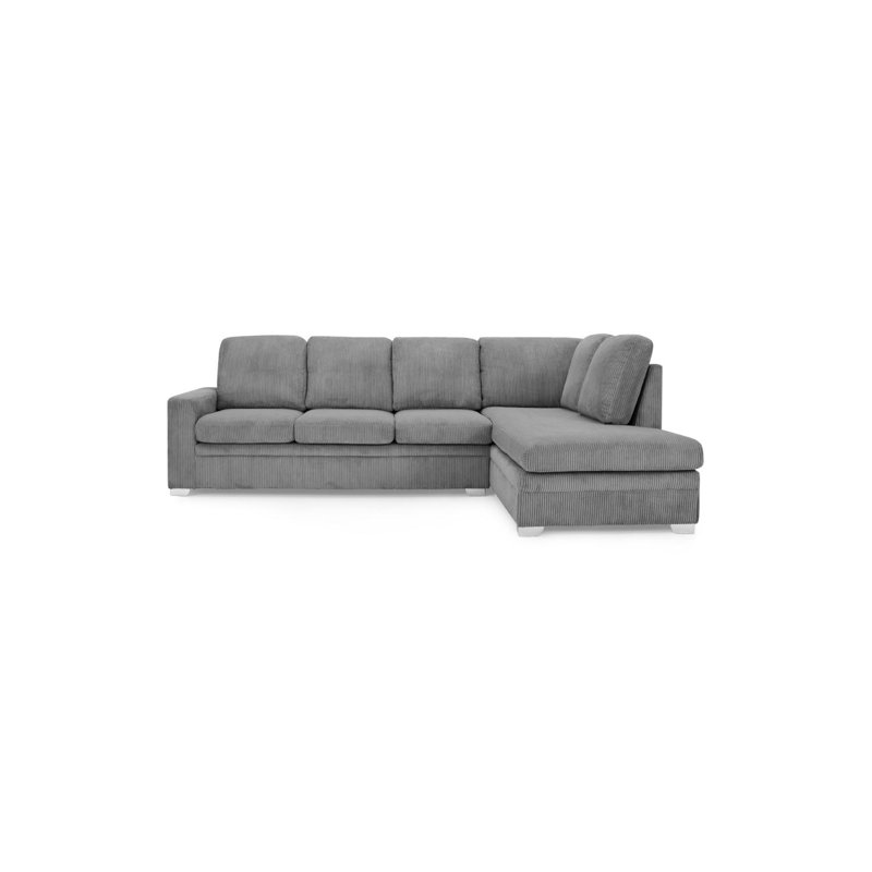 Porath Left-Hand Facing Upholstered Corner Sofa, Right Hand Facing, Grey
