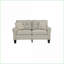 Canapés 2 pièces Canapé contemporain beige en polyfibre brillant & amp; Ensemble de causeuse, pin massif | Beige | Contreplaqué-1424775939